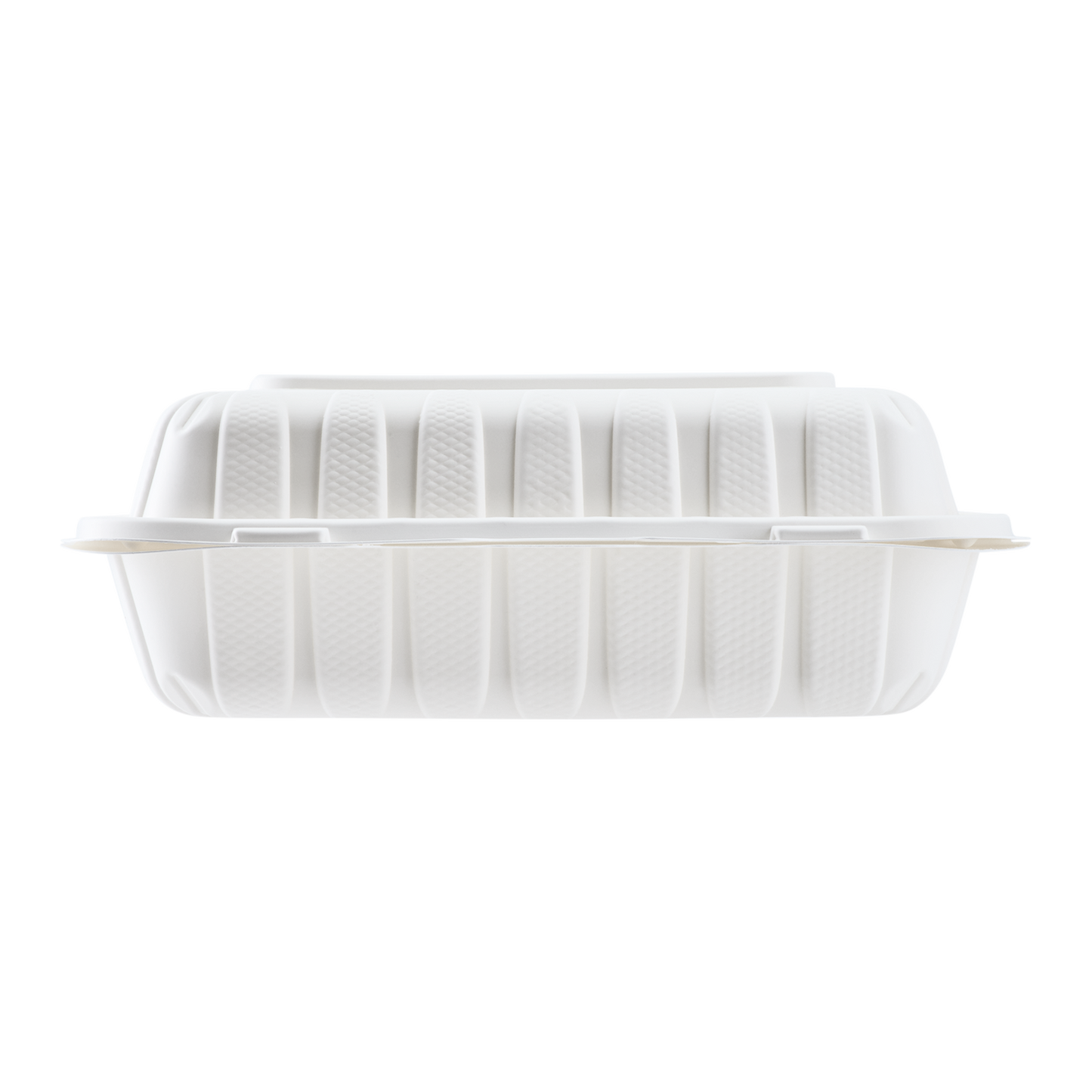 Jumbo White Takeout Boxes - 9"x9" Mineral Filled Hinged Food Containers- Karat Earth 120ct-Karat
