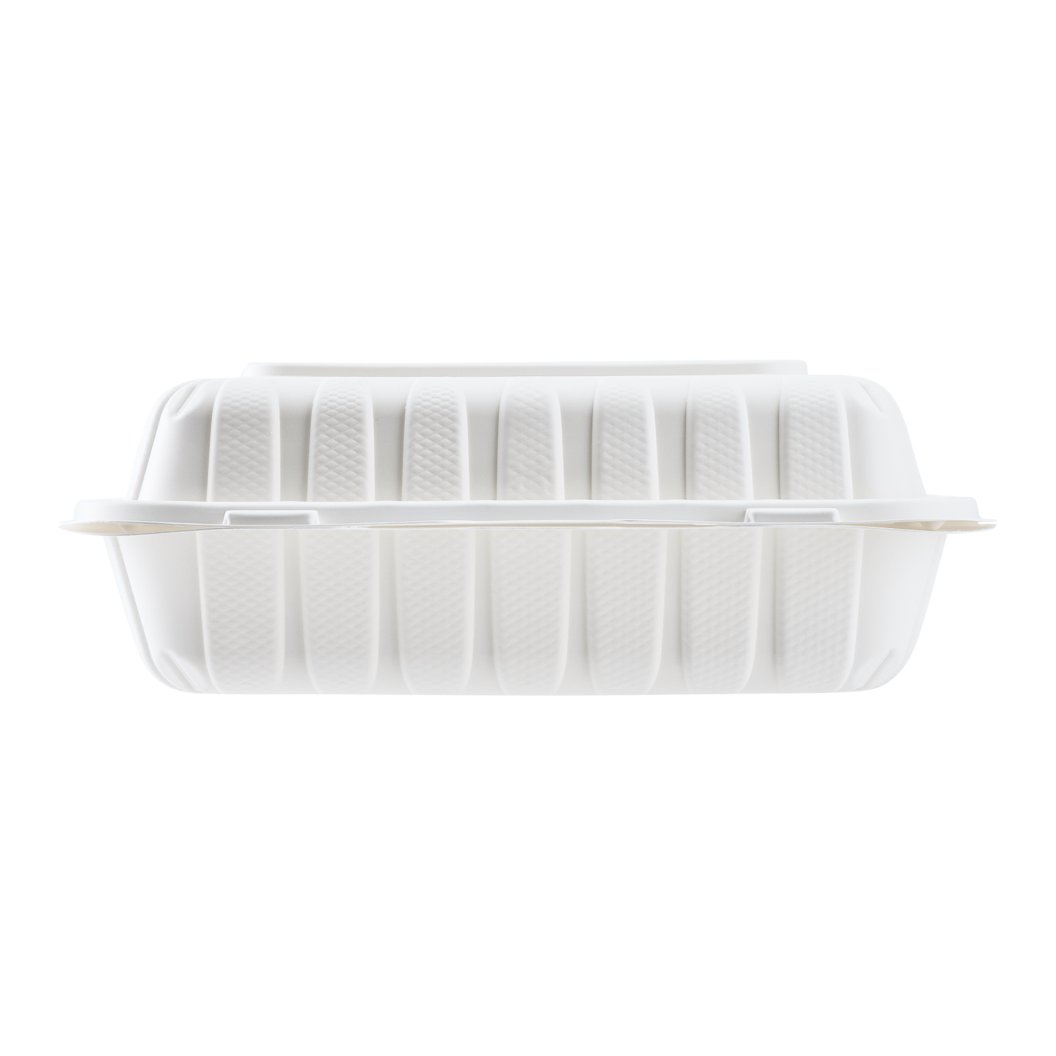 Jumbo White Takeout Boxes - 9"x9" Mineral Filled Hinged Food Containers- Karat Earth 120ct-Karat