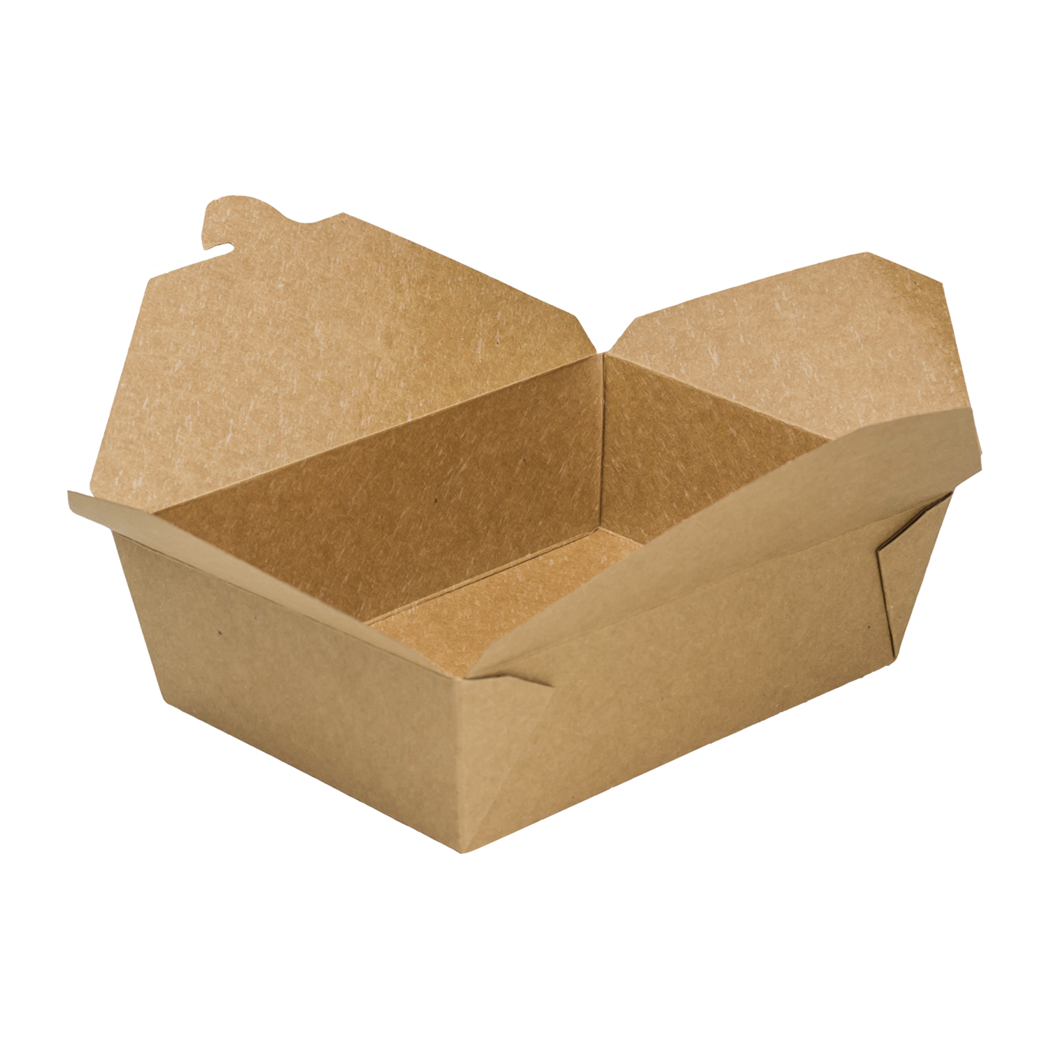 Kraft Microwavable Folded Paper #3 Take-Out Container - Karat Large Fold-To-Go Box - 76oz - 7.8" X 5.5" X 2.4" - 200 Count-Karat