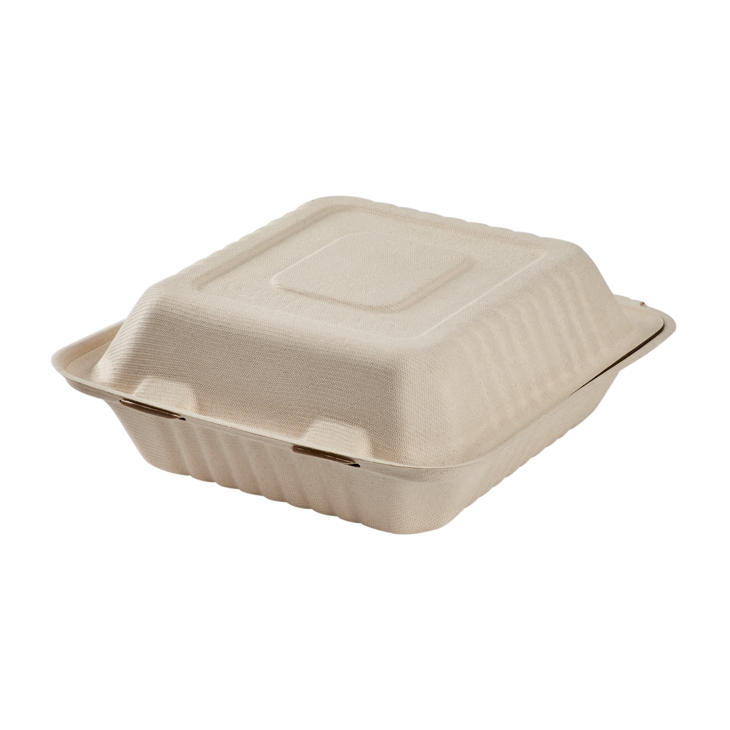 Large Biodegradable Takeout Boxes - Karat Earth 8''x8'' Compostable Bagasse Hinged Containers-Karat