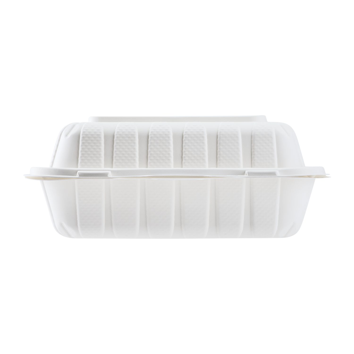 Large White Takeout Boxes - 8"x8" Mineral Filled Hinged Food Containers- Karat Earth 200 ct-Karat