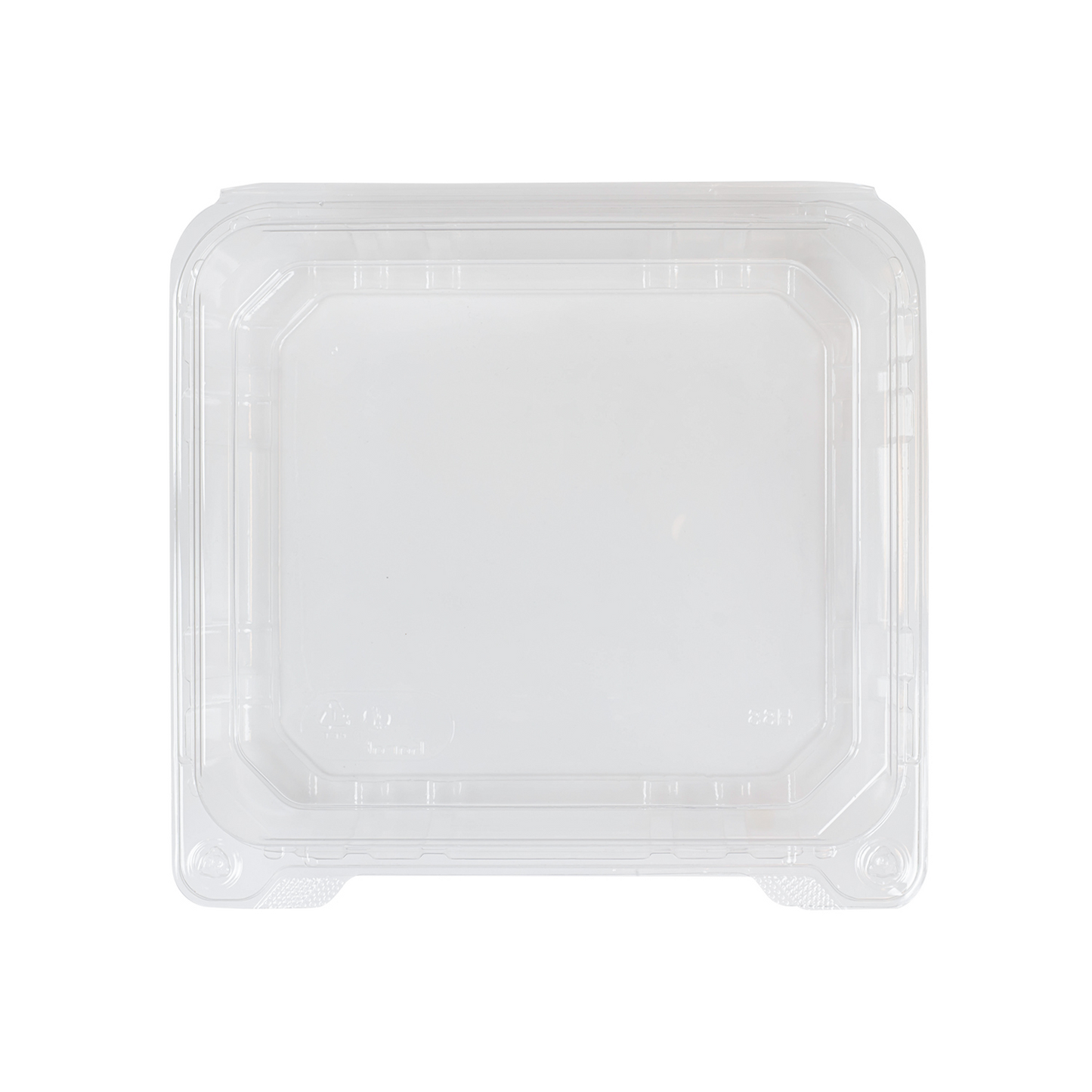 8''x8'' Hinged Containers - Large Clamshell Takeout Boxes - Karat PET Plastic - 250 count-Karat