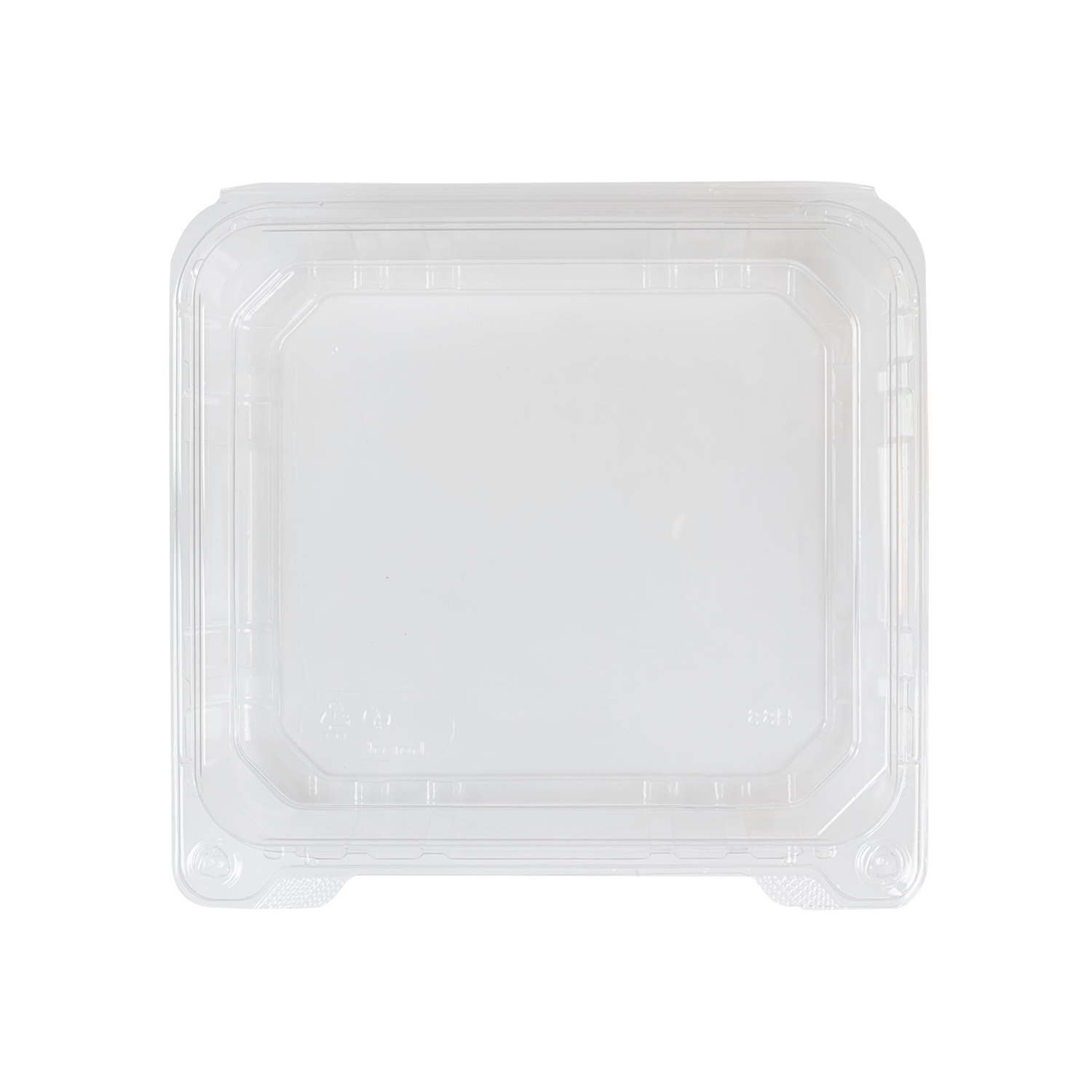 8''x8'' Hinged Containers - Large Clamshell Takeout Boxes - Karat PET Plastic - 250 count-Karat
