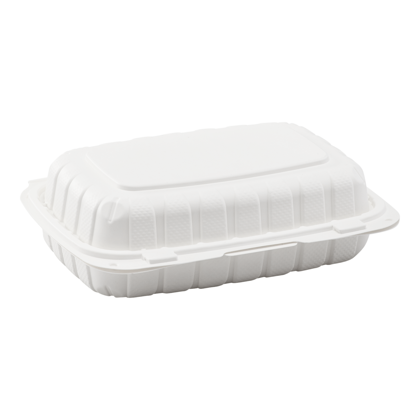 Medium White Takeout Boxes - 9"x6" Mineral Filled Hinged Food Containers- Karat Earth - White- 250 ct-Karat