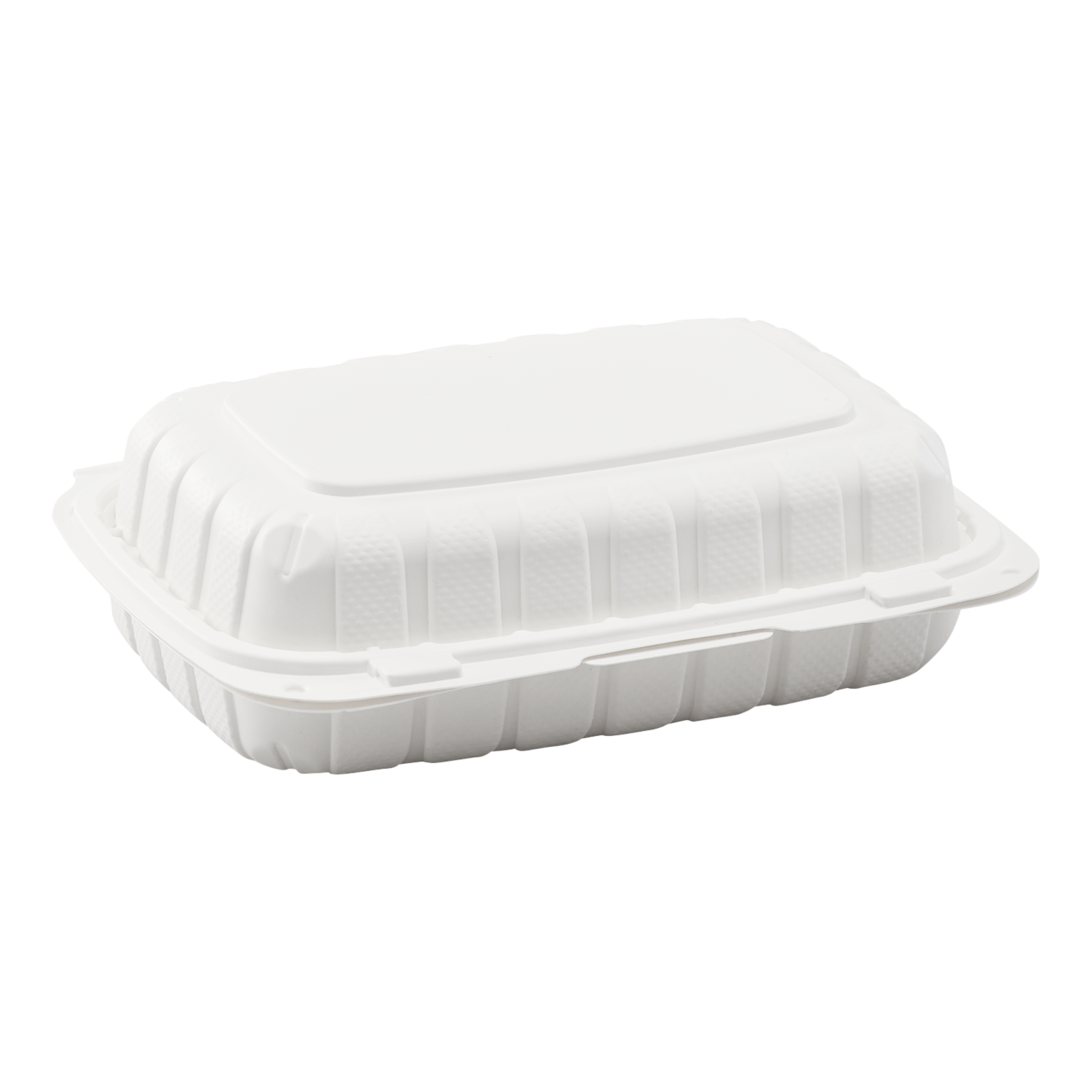 Medium White Takeout Boxes - 9"x6" Mineral Filled Hinged Food Containers- Karat Earth - White- 250 ct-Karat
