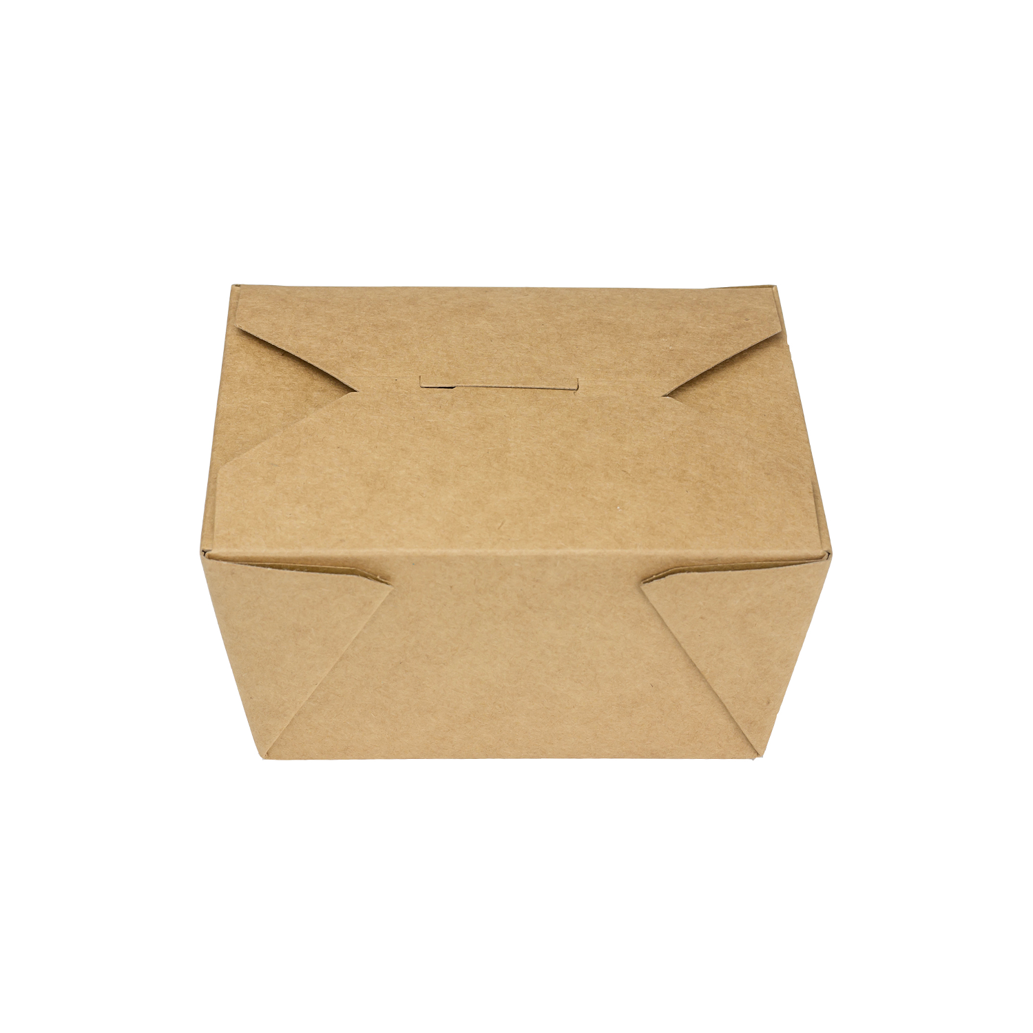 Kraft Microwavable Folded Paper #1 Takeout Boxes - Karat Small Fold-To-Go Container - 30oz - 4.3" X 3.5" X 2.4" - 450 Count-Karat